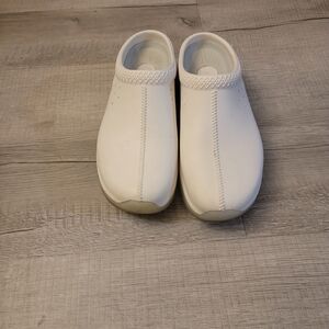 UGG White Slip-On Clog Sandals